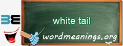 WordMeaning blackboard for white tail